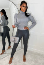 Off Limits Grey Faux Leather Leggings