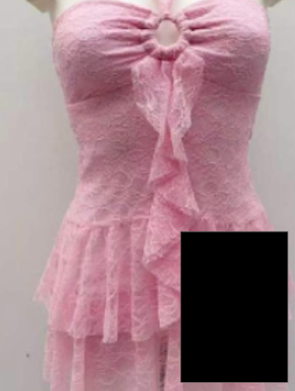 Dainty Darling Black Lace Halter Short Insert Mini Dress