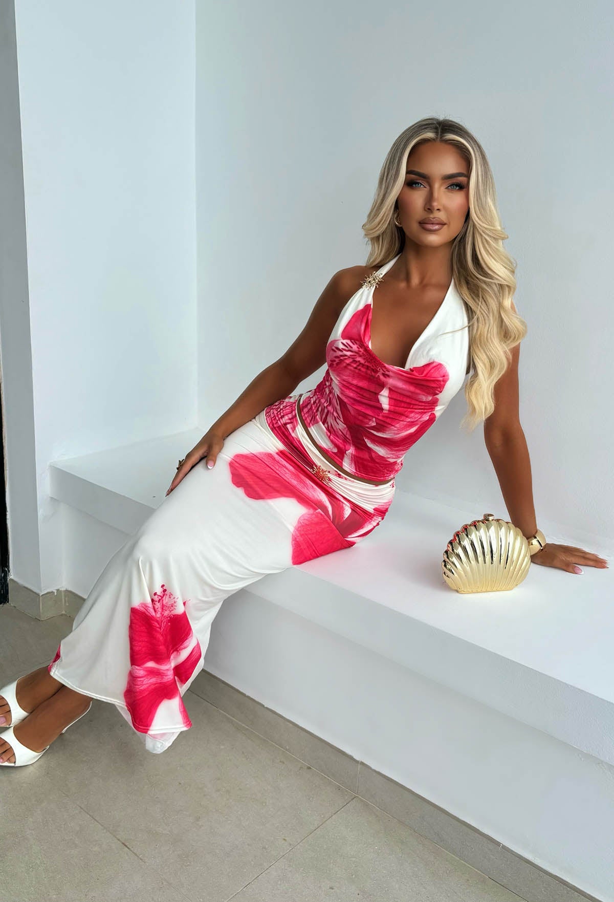 Bali In Bloom White Floral Print Co-ord Set