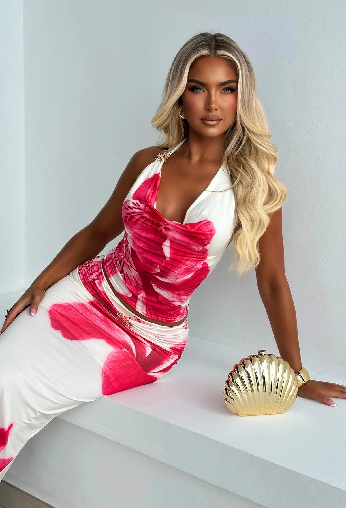 Bali In Bloom White Floral Print Co-ord Set