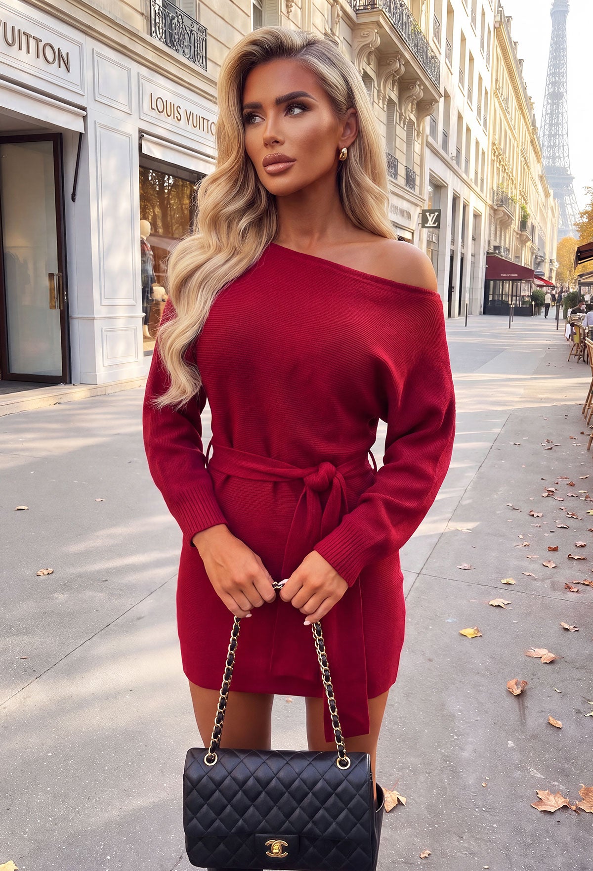 barely-there-red-ultra-soft-off-the-shoulder-belted-knitted-mini-dress-2