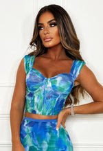 Want Your Love Blue Mesh Top