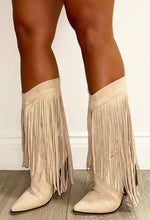 Find Your Own Cream Suede Cowboy Boots