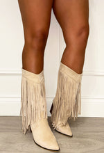 Find Your Own Cream Suede Cowboy Boots