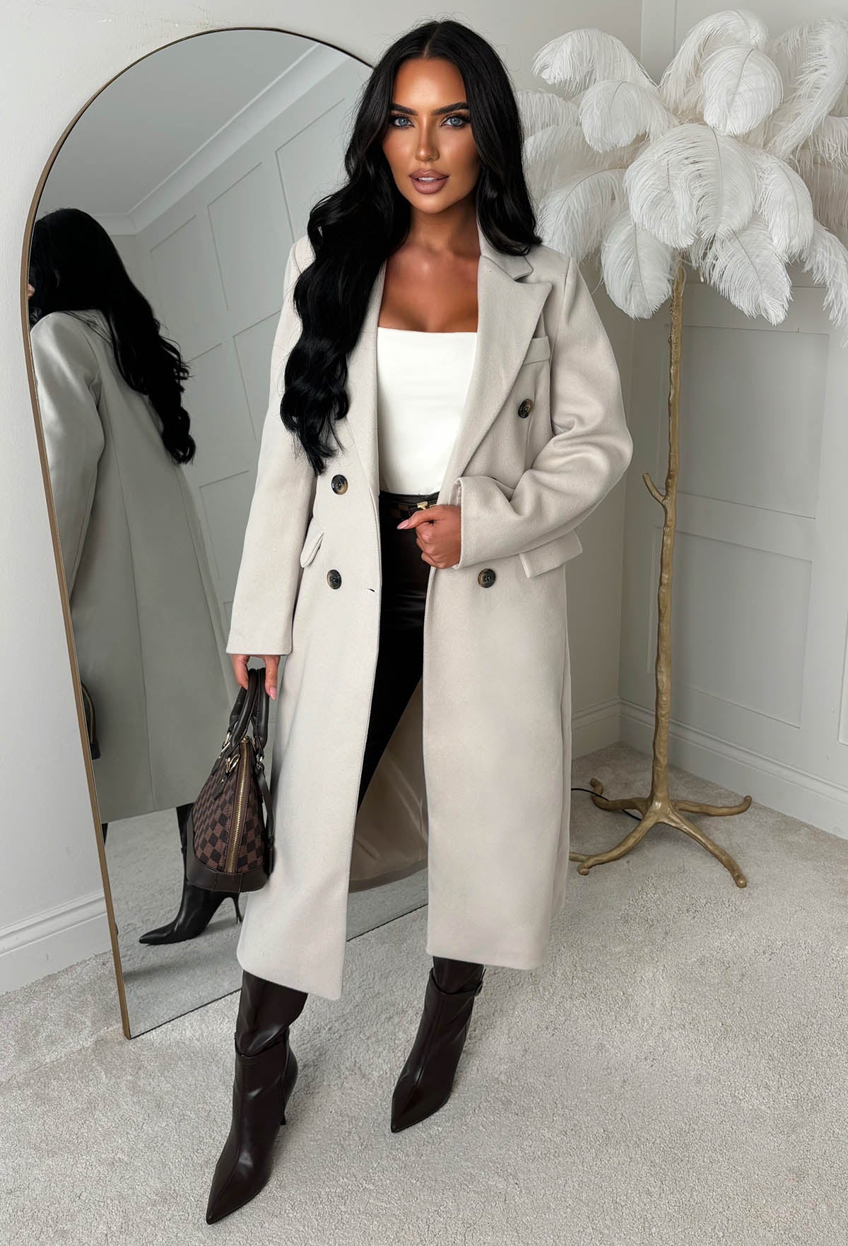 Clean Slate Cream Tailored Coat