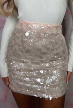 Disco Forever Nude Large Disc Sequin Skirt