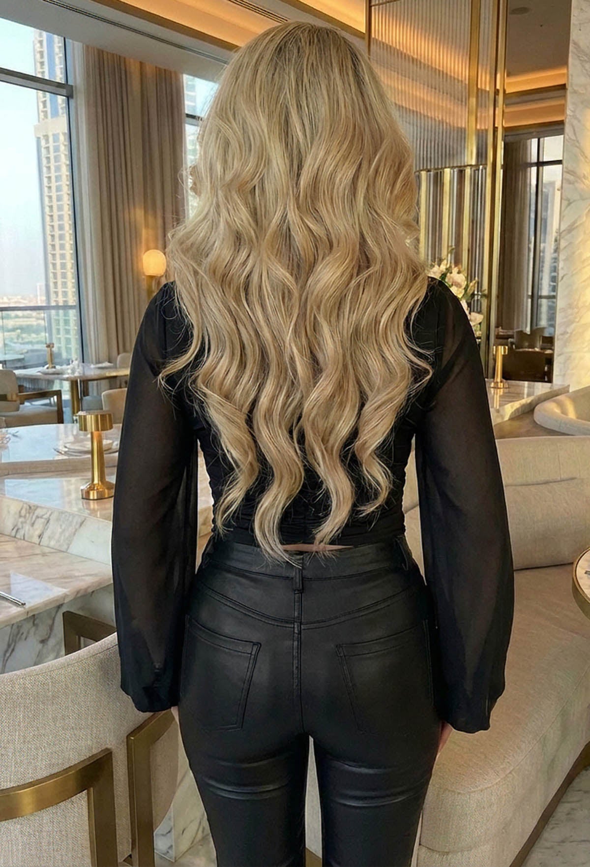 Ethereal Ease Black Mesh Corset Style Top