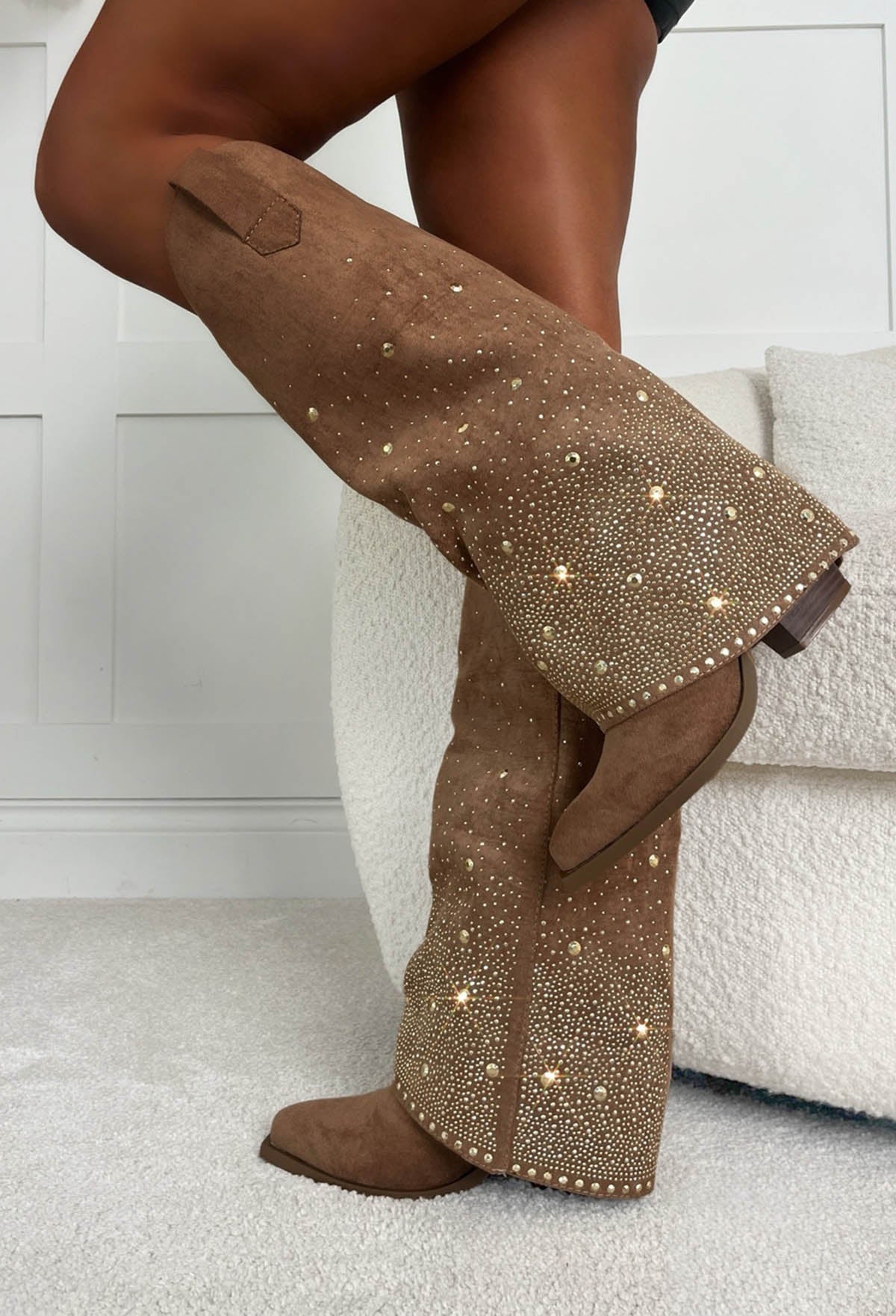 Everyday Hero Sand Sparkle Shark Cowboy Boots