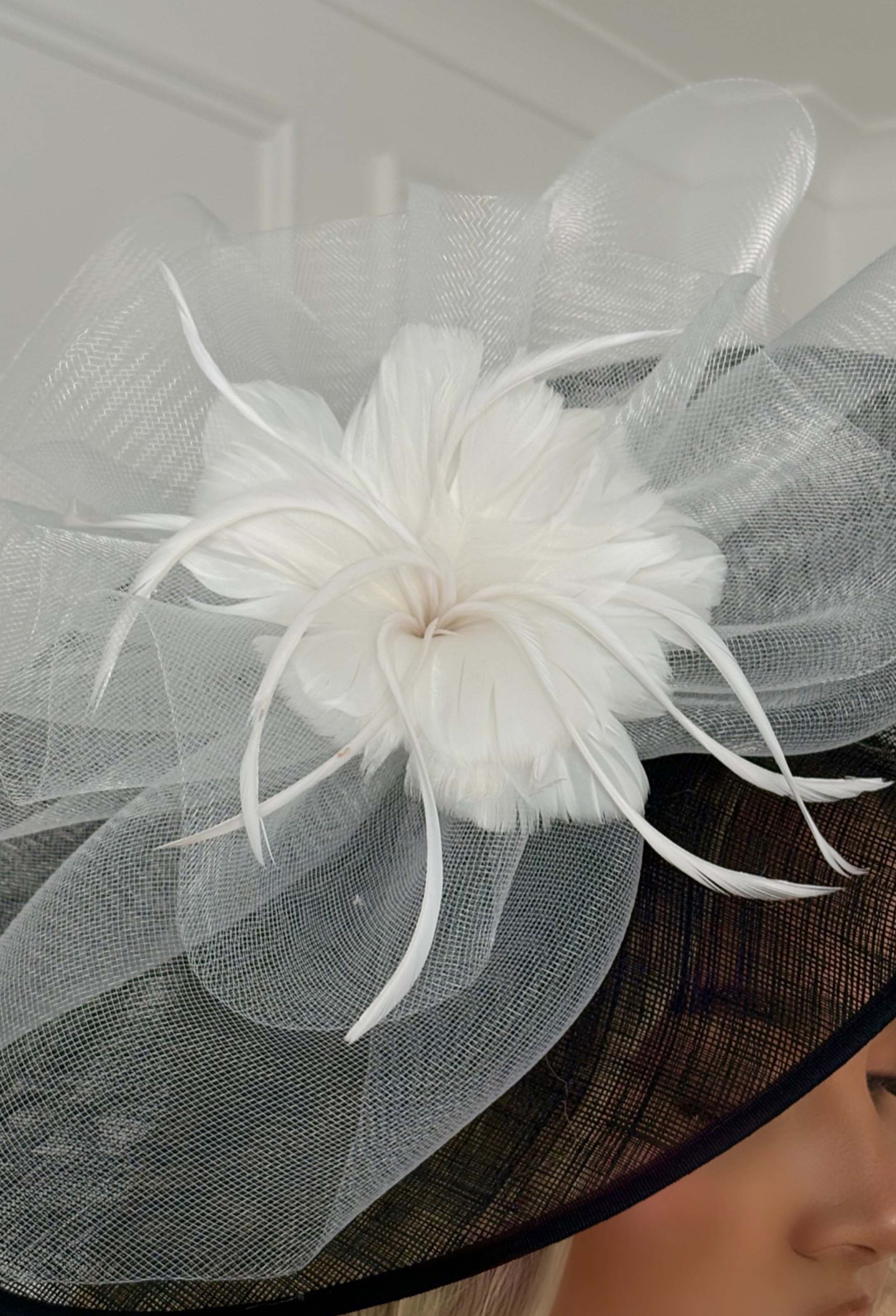 Extra Gal Black Floral Detail Fascinator