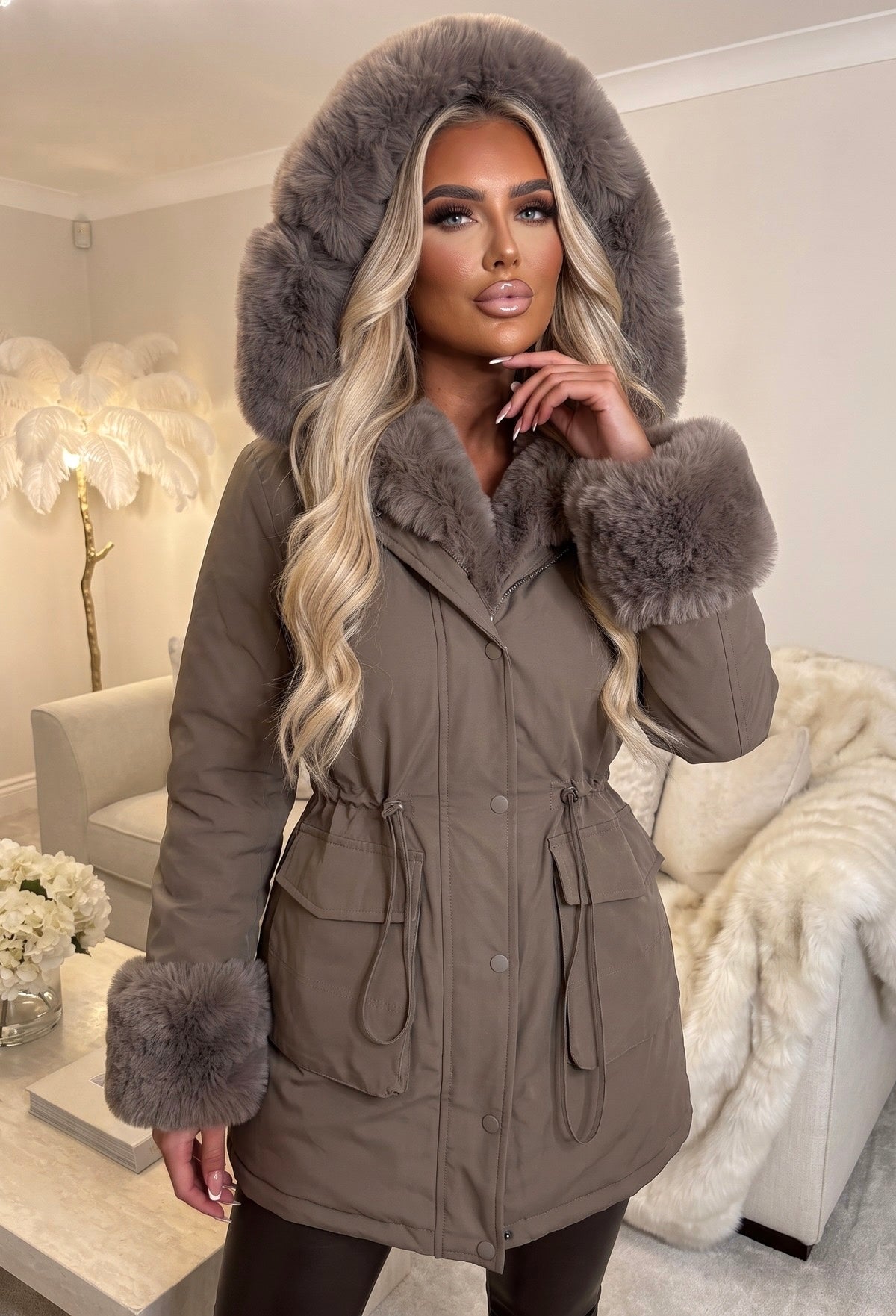 fionna-mocha-faux-fur-trim-drawstring-parka-coat-1