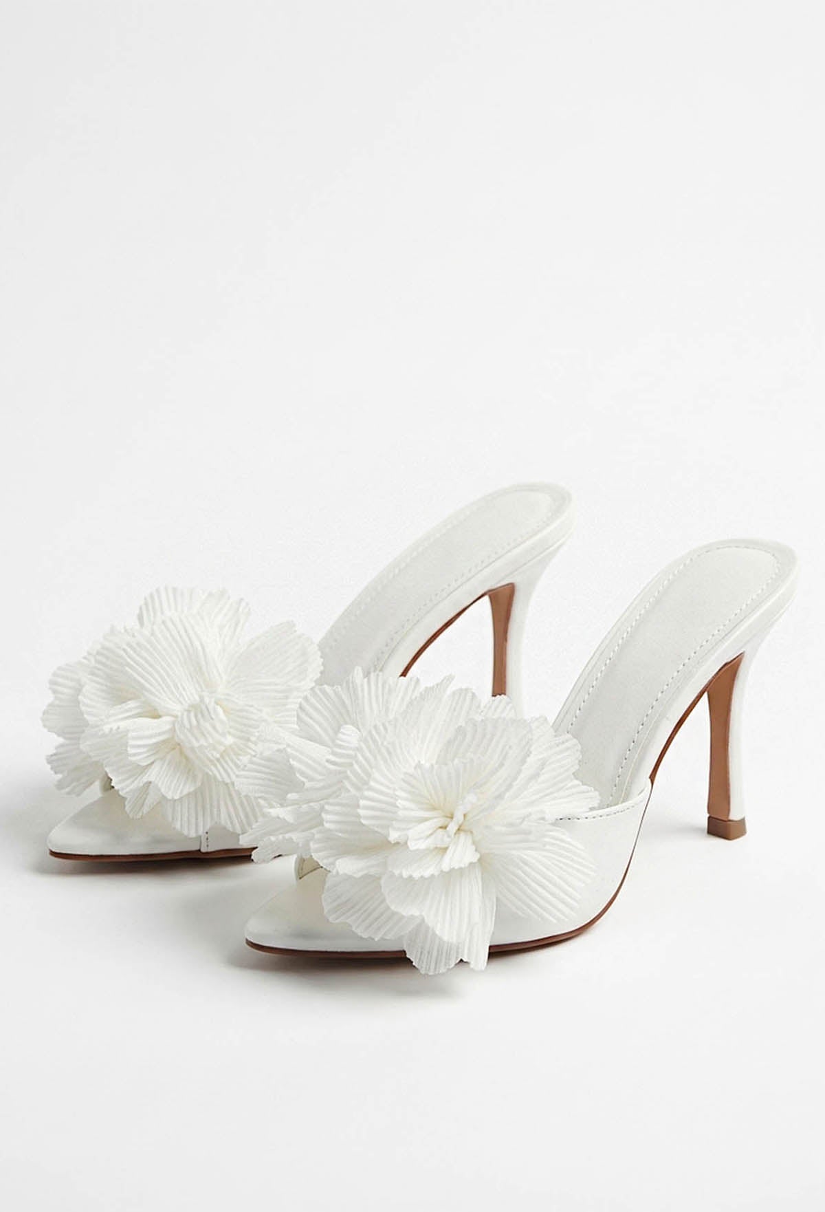 Flower Fantasy White Stiletto Heels