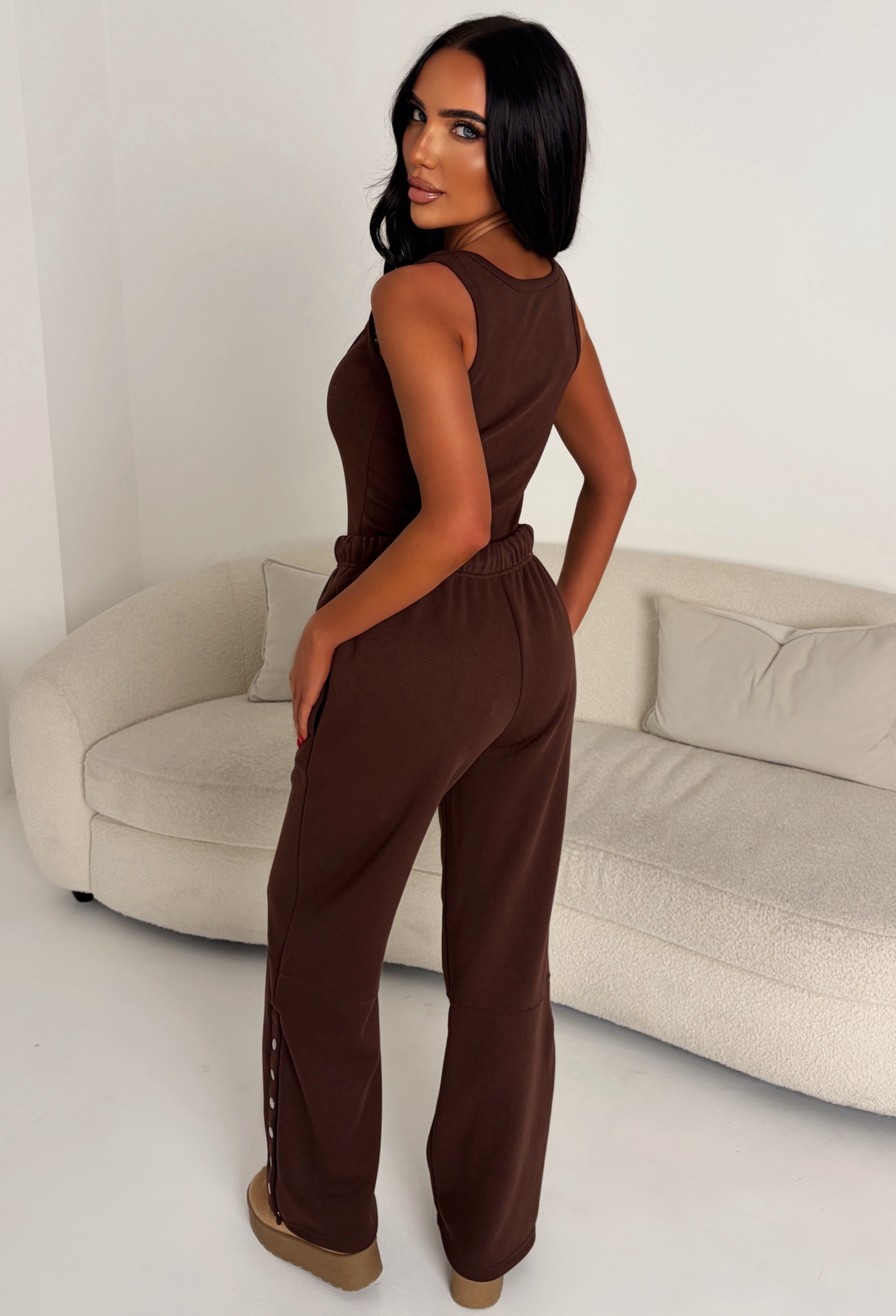 Honey Icon Chocolate Brown Lounge Joggers