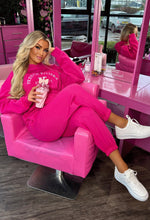 Riviera Chic Hot Pink French Riviera Embroidered Lounge Set