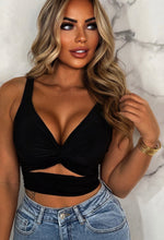 Favourite Feeling Black Cut Out Crop Top
