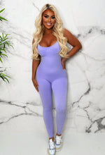 Influencer Chick Lilac Ribbed Atleisure One Piece