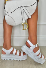 Icon Behaviour White Strap Sandals