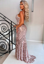 Diamond Nights Rose Gold Limited Edition Sequin Maxi Dress