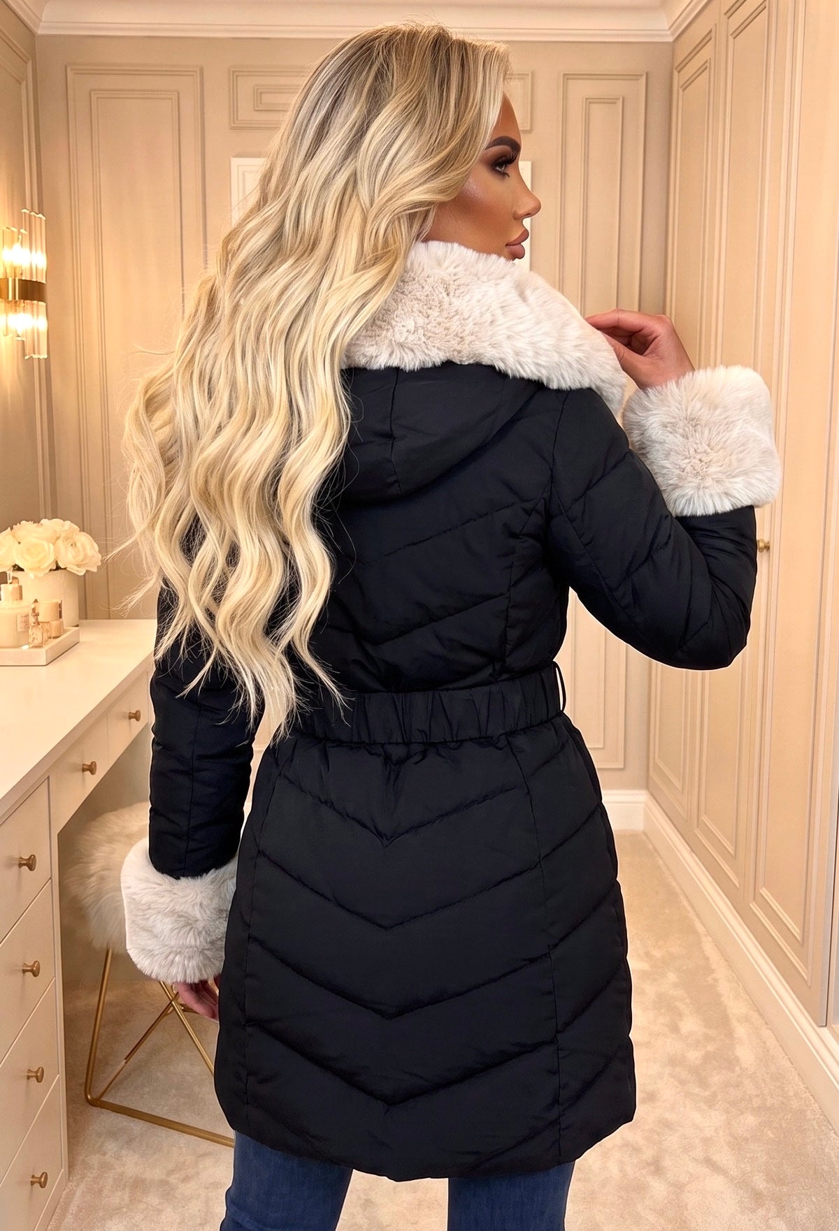joanne-black-cream-faux-fur-lined-belted-padded-coat-2