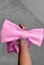 Luxe Girl Pink Bow Handle Clutch Bag