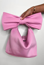 Luxe Girl Pink Bow Handle Clutch Bag