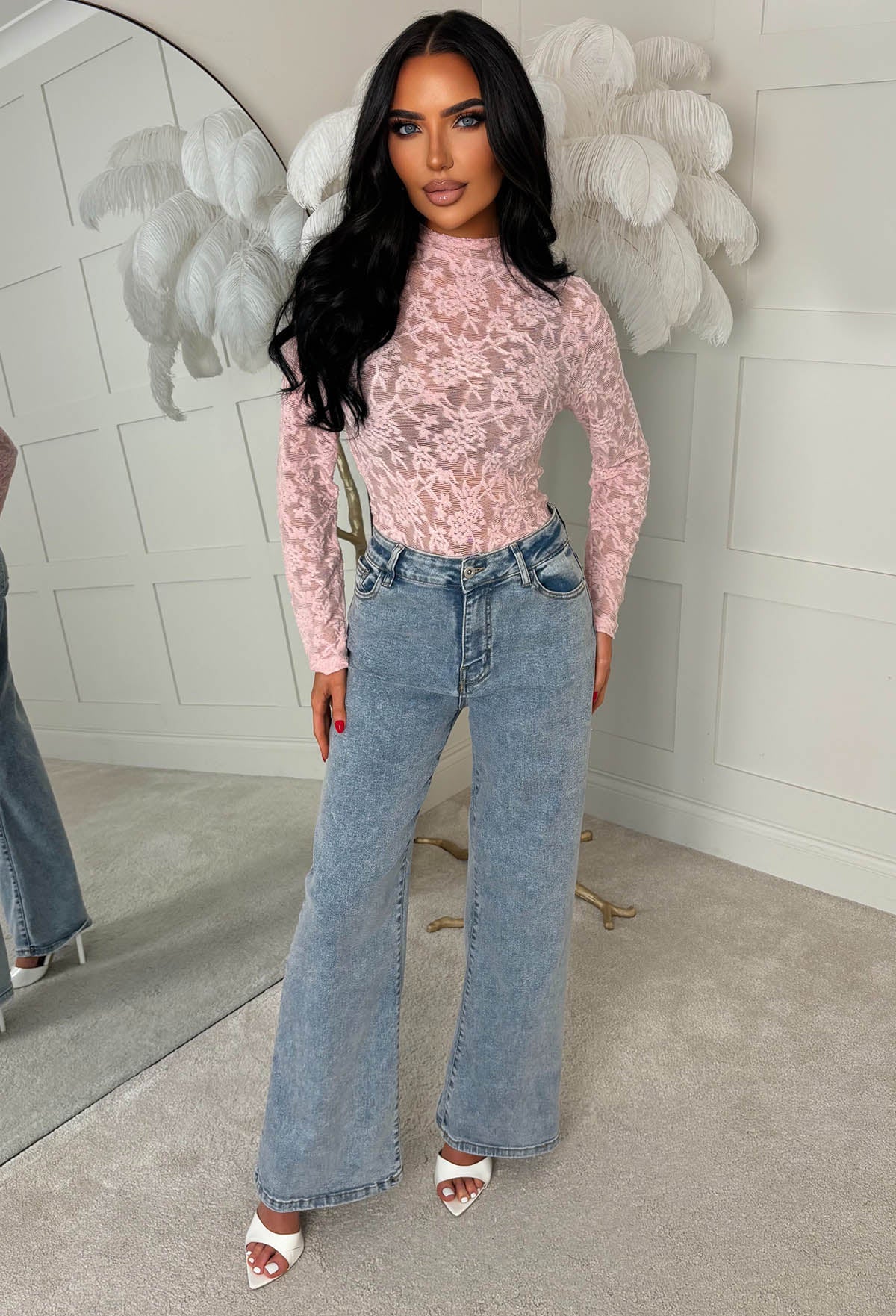 Luxe Vision Pink Lace Top