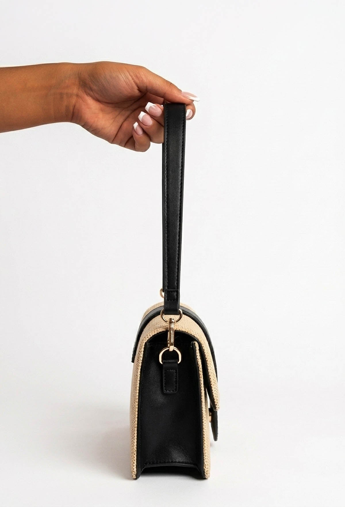 Mila Beige Raffia Bag