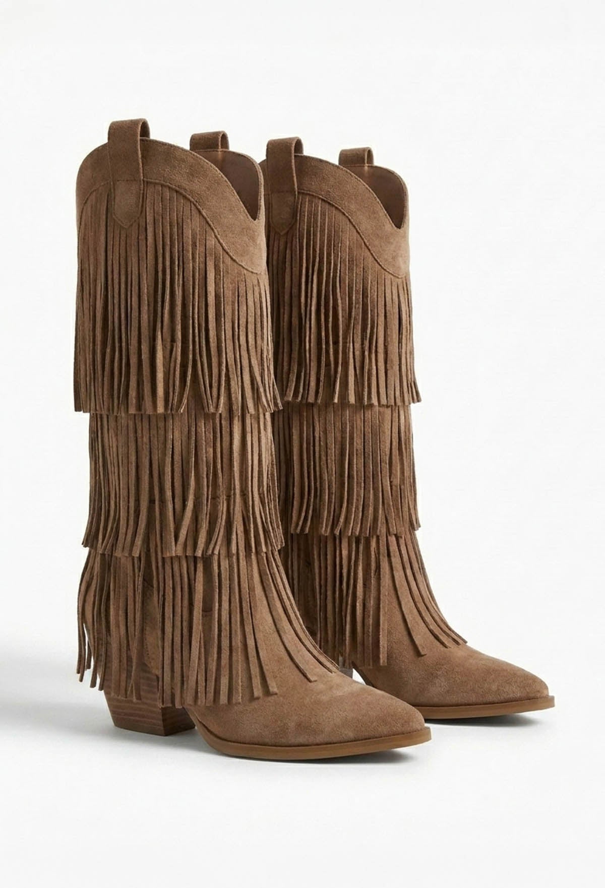 Nellie Taupe Tassel Cowboy Boots