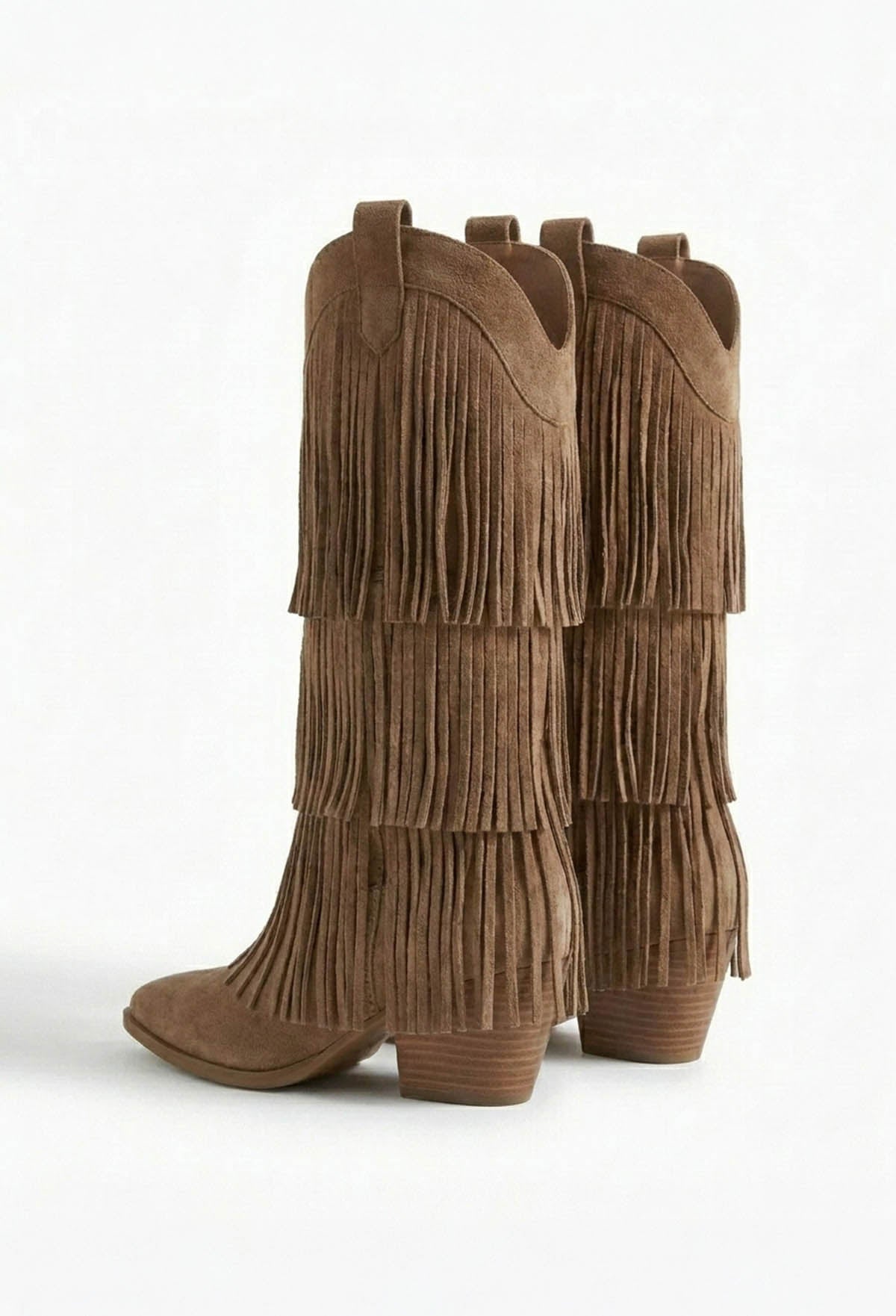Nellie Taupe Tassel Cowboy Boots