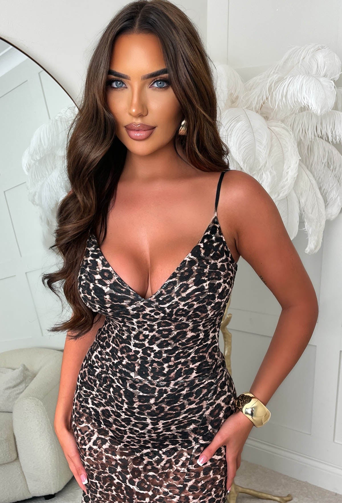 Now You See Me Leopard Cami Dress With Body Suit
