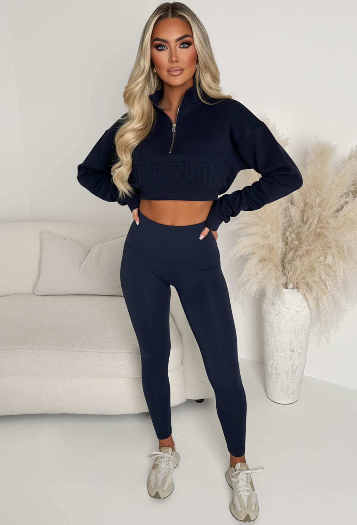 On The Go Navy Leggings