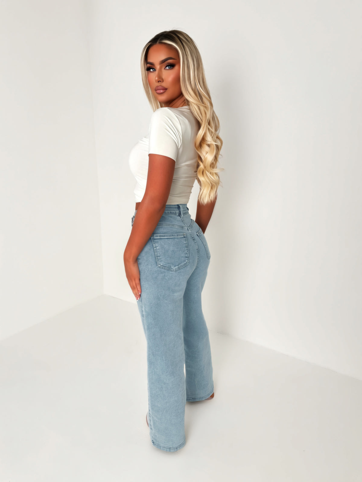 Red Flared Jeans