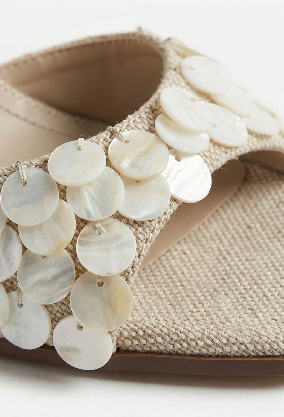 Seashell Sunset Cream Pearlised Stiletto Strap Heels