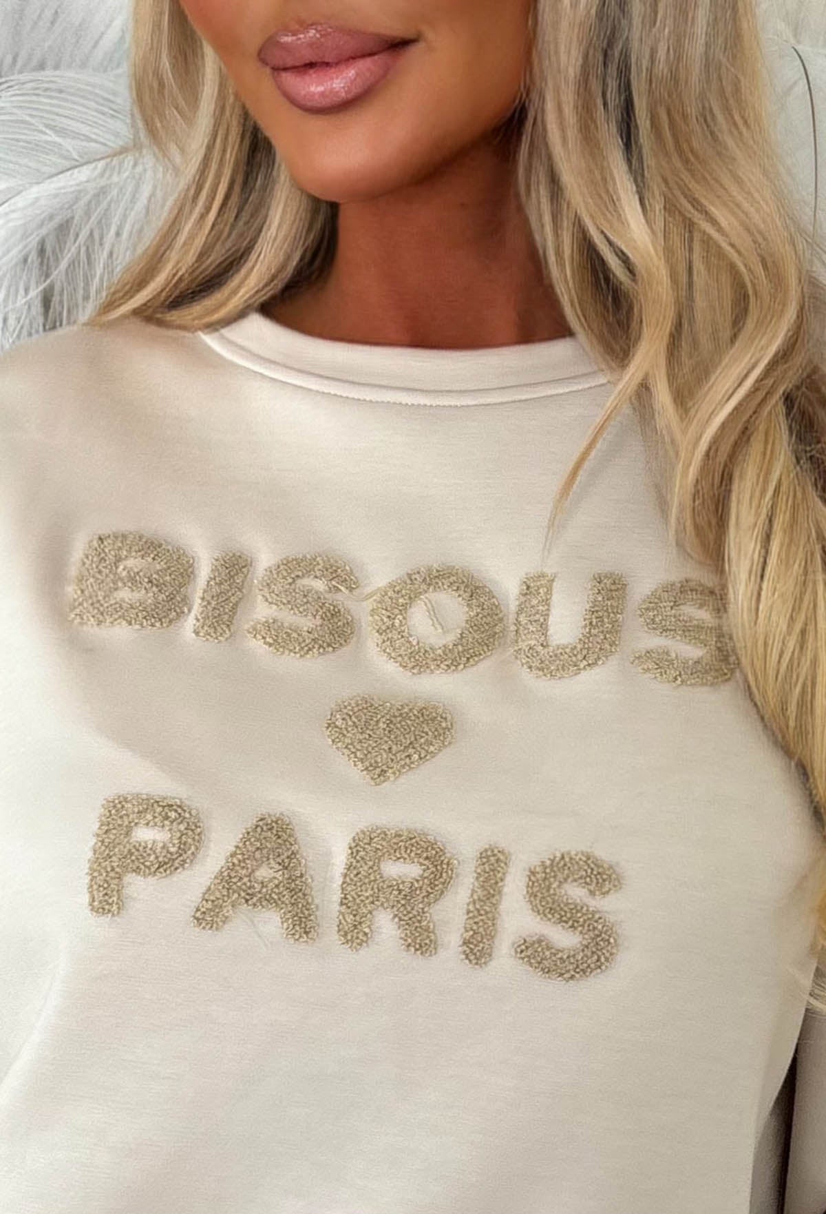 Sending Love Cream Sweatshirt And Joggers Co-ord Set