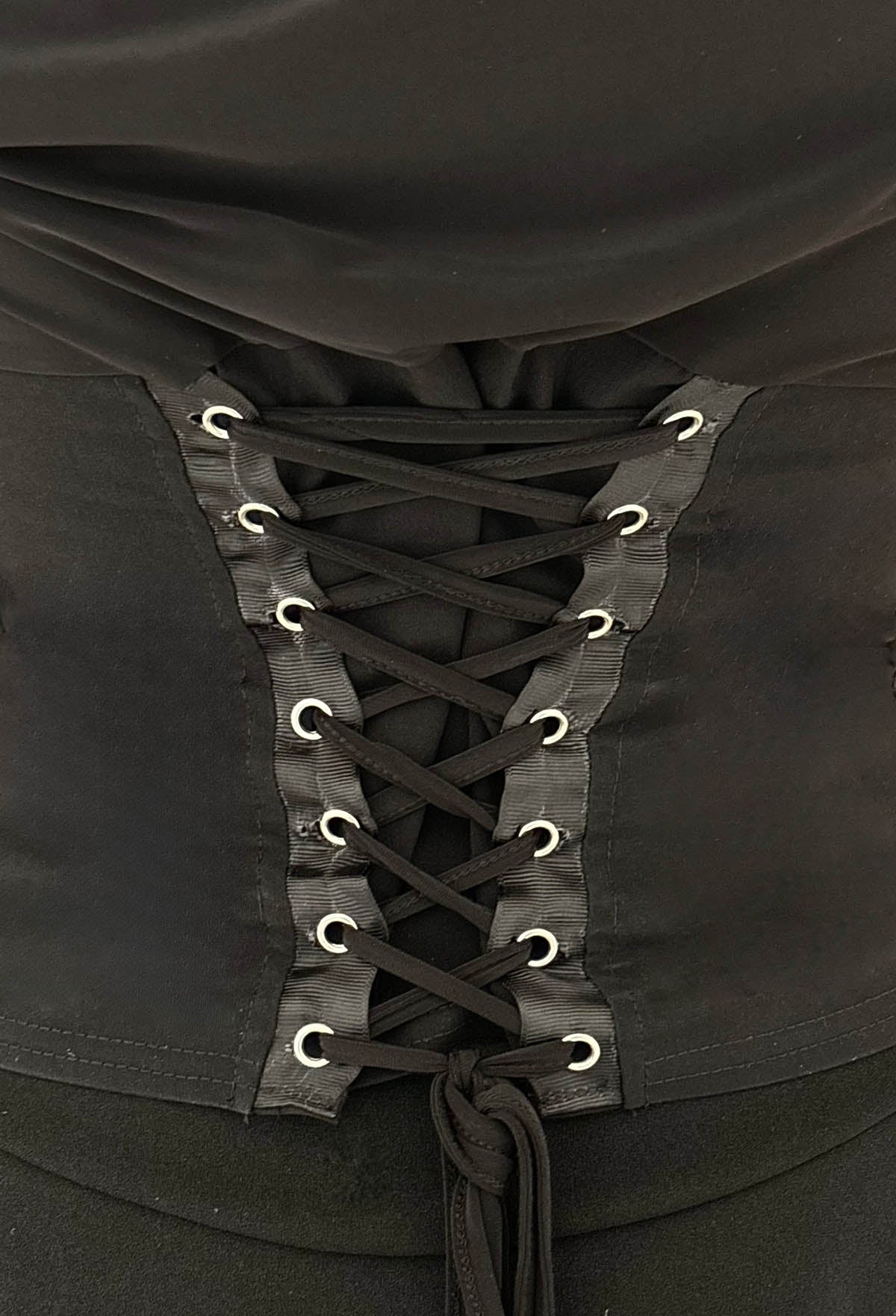 Snatch Me Sweetheart Black Jersey Bengaline Corset Top