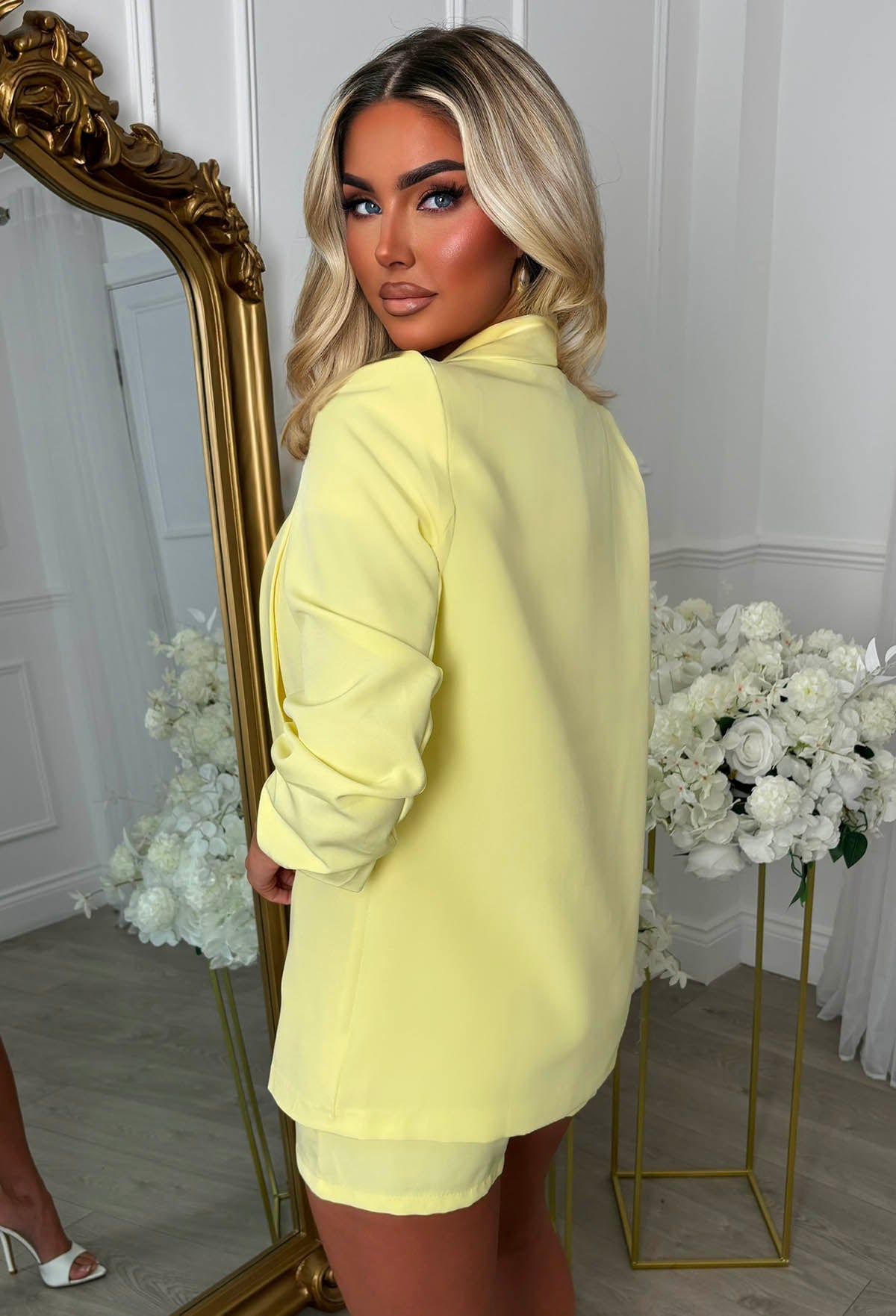 Suits Me Yellow Blazer & Shorts Co-ord Set