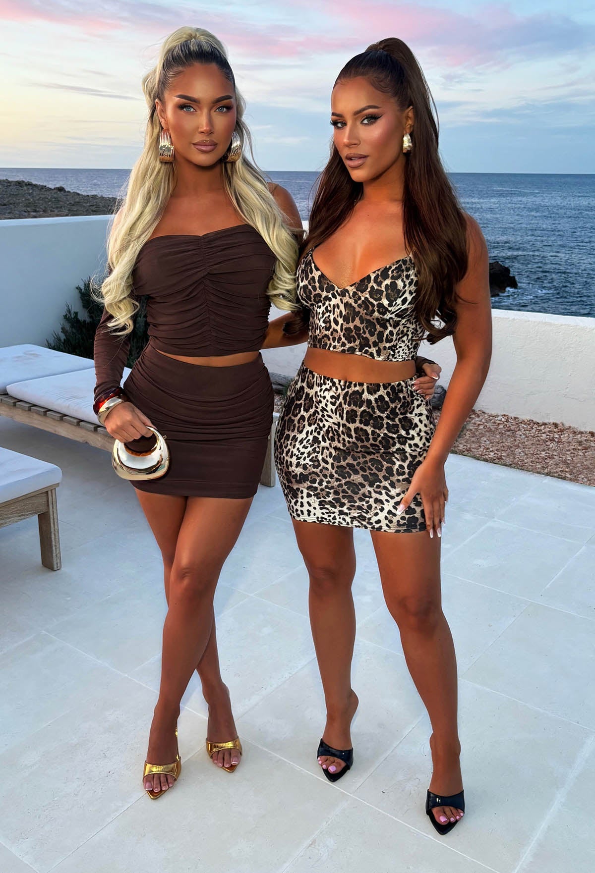 Wild Gal Brown Leopard Print Mini Skirt