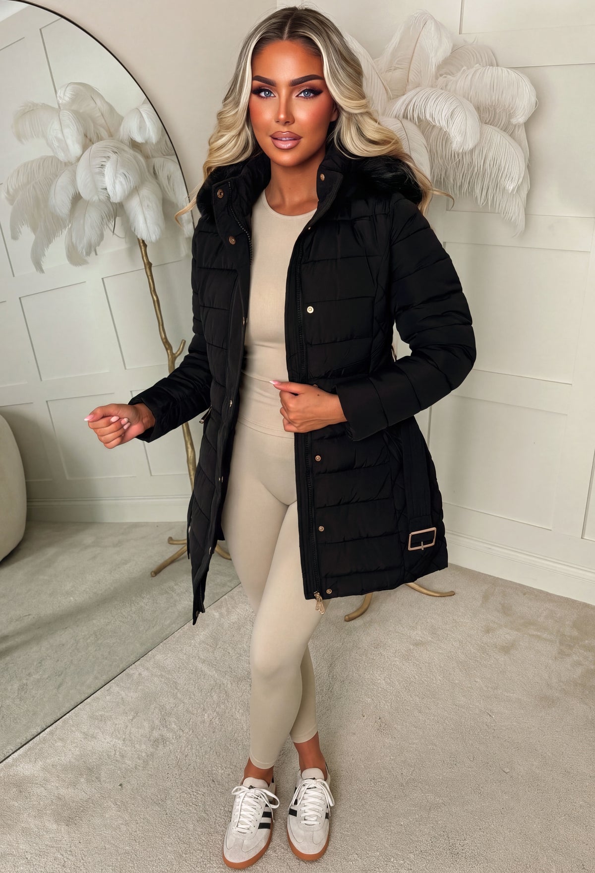 winter-holiday-black-belted-padded-coat-with-removable-faux-fur-hood-3