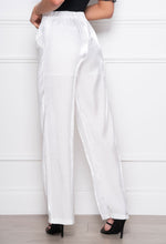 High Waisted White Trousers