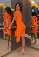 Bandage Dress in Orange 
