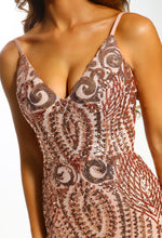 Diamond Nights Rose Gold Limited Edition Sequin Maxi Dress